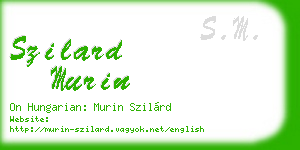 szilard murin business card