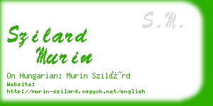 szilard murin business card